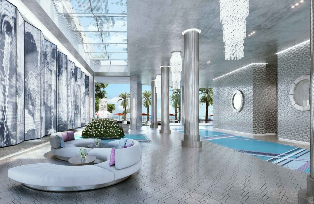 Karl Lagerfeld lobby at Acqualina